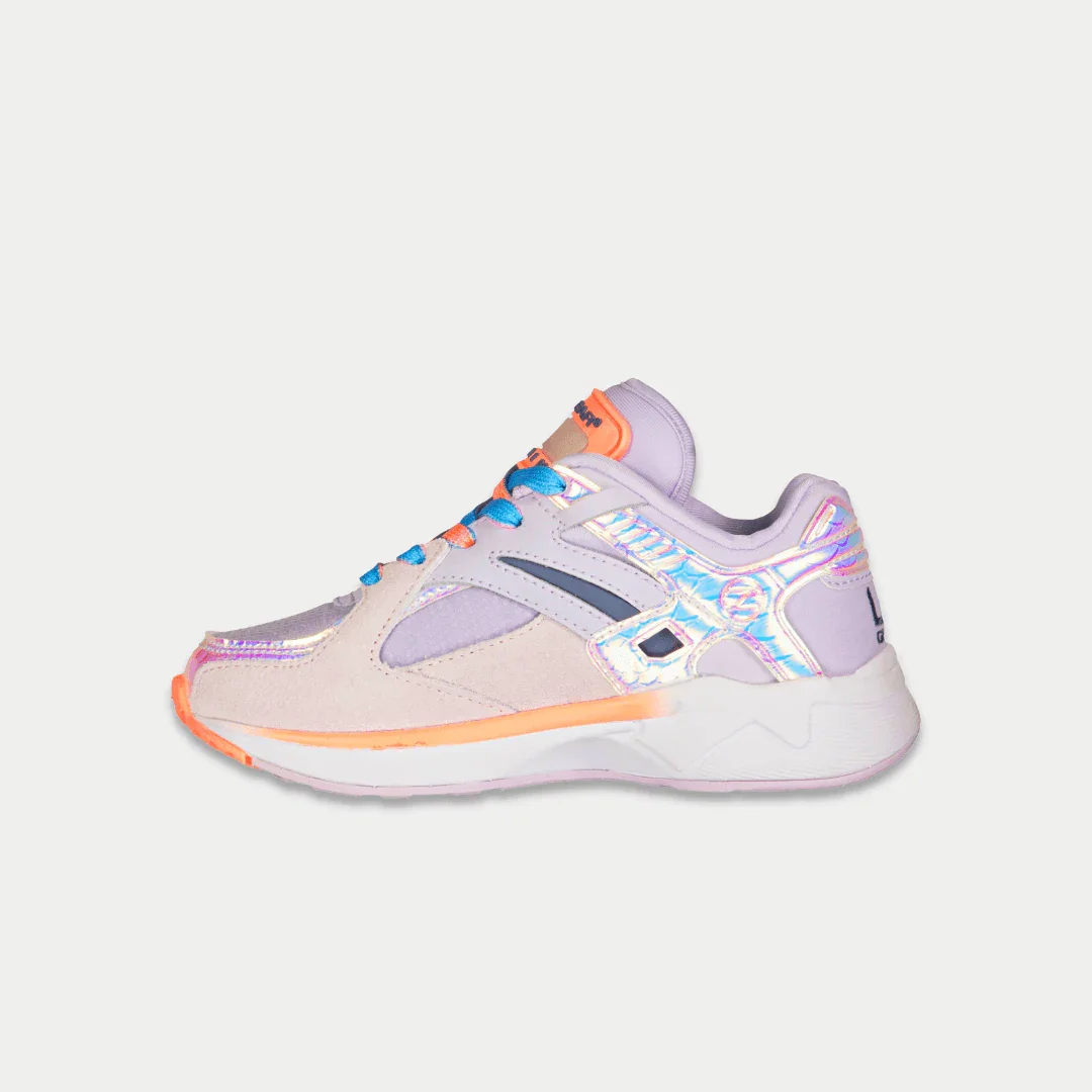 LA Gear Kids Catapult Light-Up Lowtop | Purple x Orange - Image 3