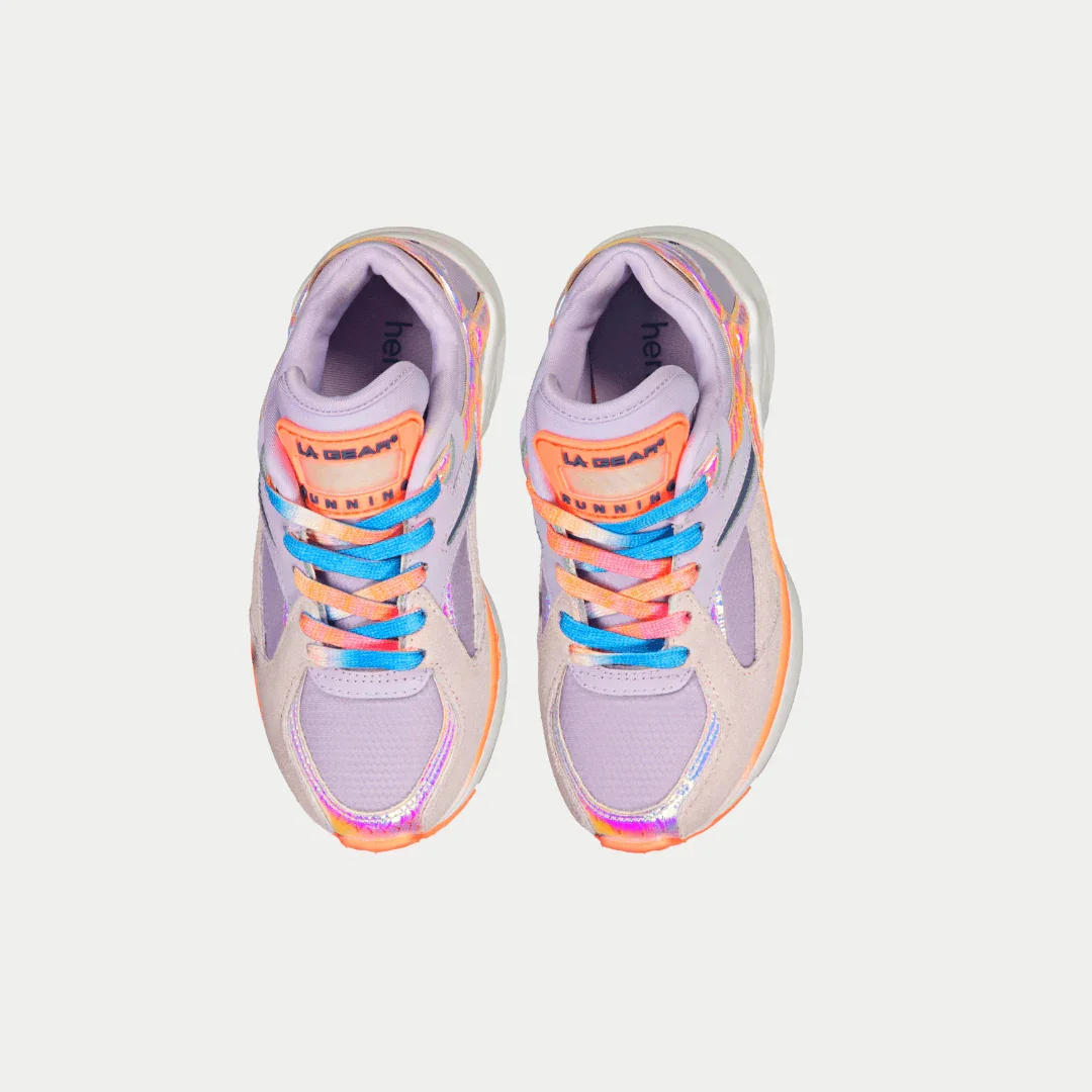 LA Gear Kids Catapult Light-Up Lowtop | Purple x Orange - Image 4