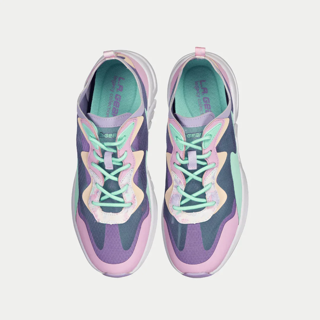 LA Gear Women's Mid-City Lowtop | Lavender x Pink - Image 4