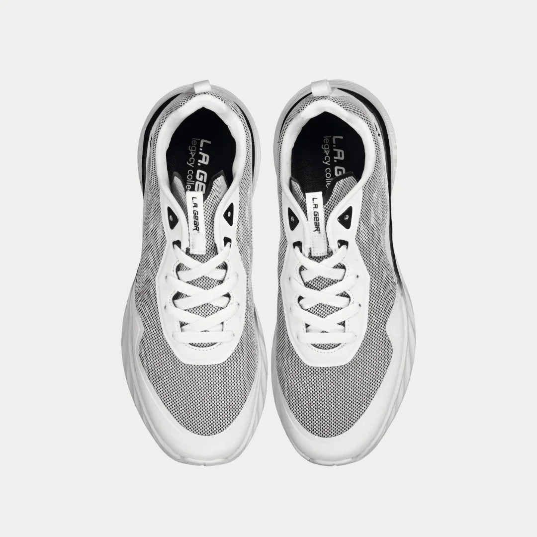 LA Gear Men's Highland Lowtop | White x Black - Image 4